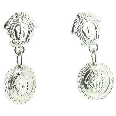 boucle d'oreille versace argent|Versace Boucles d’Oreilles Femme .